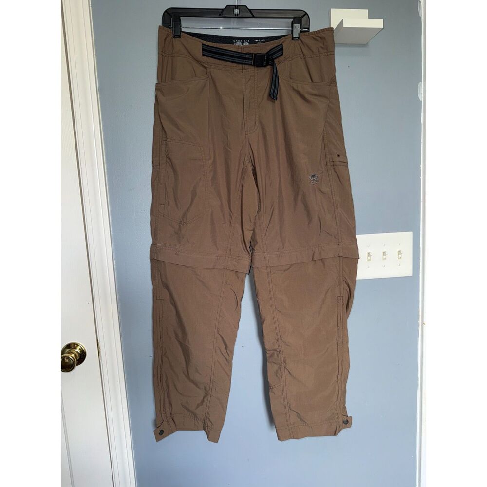 Men's Mountain Hardwear Brown Convertible Hiking Pants | Please Read Description